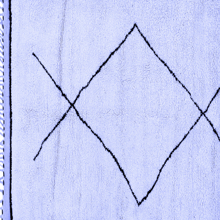 Square Solid Blue Modern Rug, abs2897blu