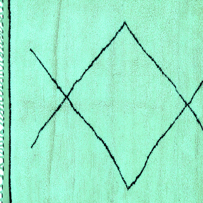 Square Solid Turquoise Modern Rug, abs2897turq