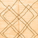 Square Solid Orange Modern Rug, abs2898org