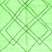 Square Solid Green Modern Rug, abs2898grn