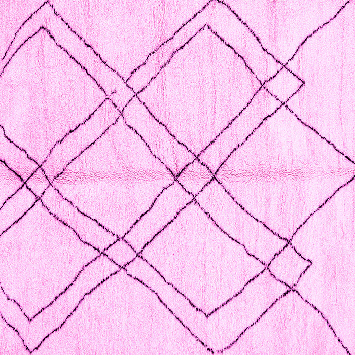 Square Solid Pink Modern Rug, abs2898pnk