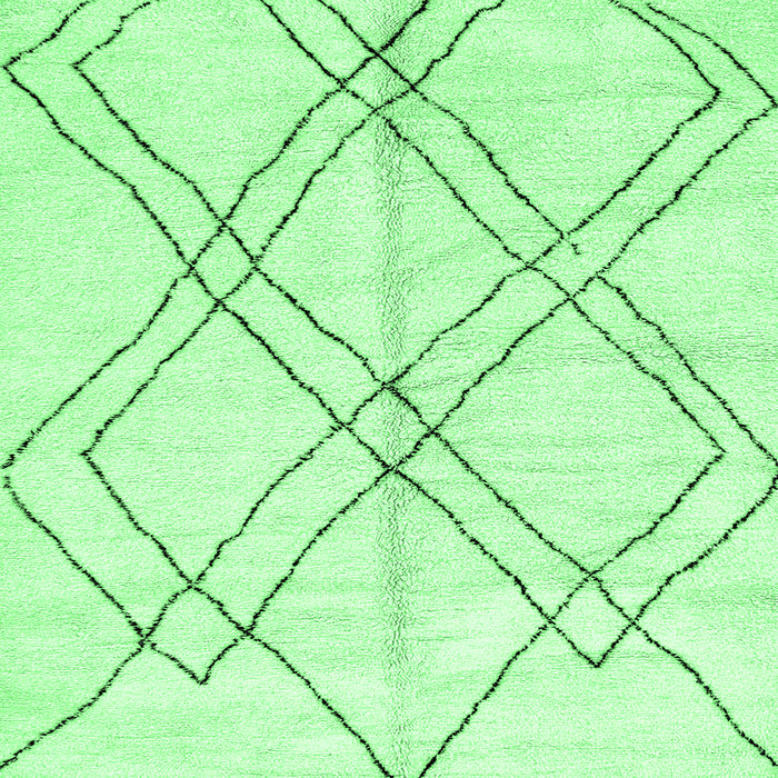 Square Machine Washable Solid Emerald Green Modern Area Rugs, wshabs2898emgrn
