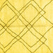 Square Solid Yellow Modern Rug, abs2898yw