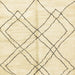 Square Abstract Yellow Solid Rug, abs2898