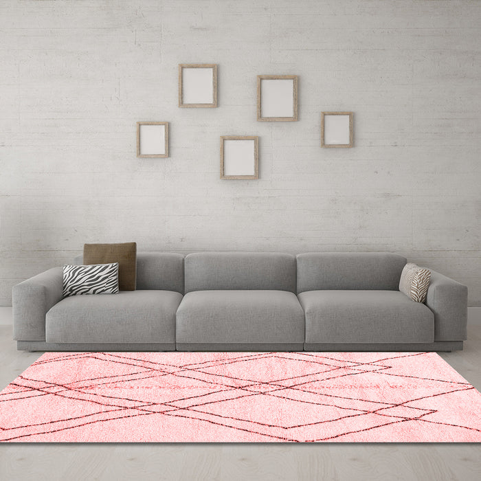 Modern Red Washable Rugs