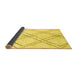 Sideview of Solid Yellow Modern Rug, abs2898yw