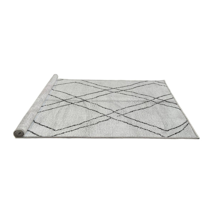 Sideview of Machine Washable Solid Gray Modern Rug, wshabs2898gry