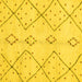 Square Solid Yellow Modern Rug, abs2899yw