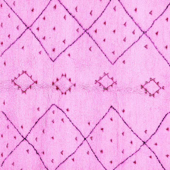 Square Solid Pink Modern Rug, abs2899pnk