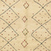 Square Abstract Brown Gold Solid Rug, abs2899