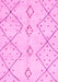 Machine Washable Solid Pink Modern Rug, wshabs2899pnk