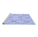 Sideview of Machine Washable Solid Blue Modern Rug, wshabs2899blu