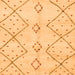 Square Machine Washable Solid Orange Modern Area Rugs, wshabs2899org