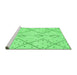 Sideview of Machine Washable Solid Emerald Green Modern Area Rugs, wshabs2899emgrn