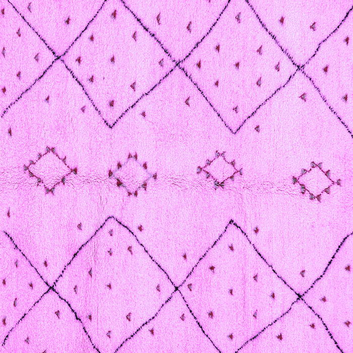 Square Solid Purple Modern Rug, abs2899pur