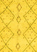 Machine Washable Solid Yellow Modern Rug, wshabs2899yw