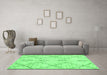 Machine Washable Solid Emerald Green Modern Area Rugs in a Living Room,, wshabs2899emgrn