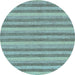 Round Machine Washable Oriental Light Blue Modern Rug, wshabs289lblu