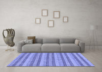 Machine Washable Oriental Blue Modern Rug, wshabs289blu