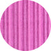 Round Oriental Pink Modern Rug, abs289pnk