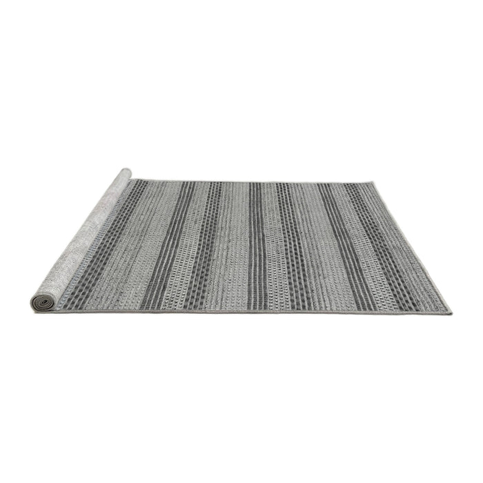 Sideview of Machine Washable Oriental Gray Modern Rug, wshabs289gry