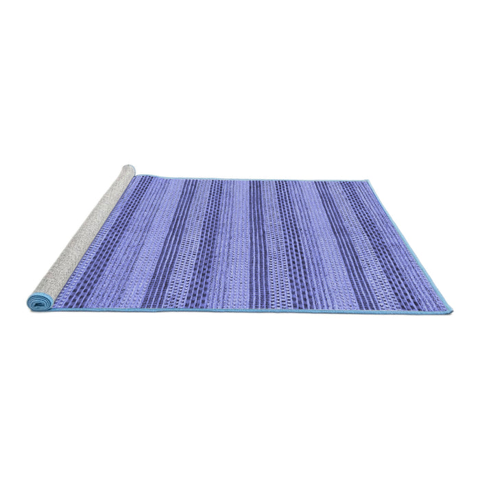 Sideview of Machine Washable Oriental Blue Modern Rug, wshabs289blu