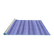 Sideview of Machine Washable Oriental Blue Modern Rug, wshabs289blu