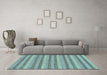 Machine Washable Oriental Light Blue Modern Rug in a Living Room, wshabs289lblu