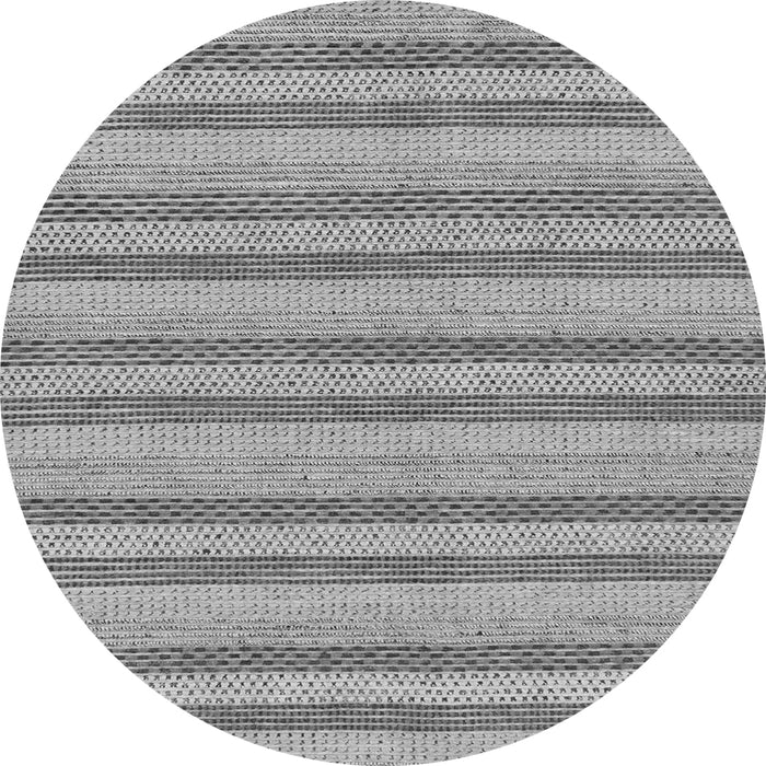 Round Oriental Gray Modern Rug, abs289gry