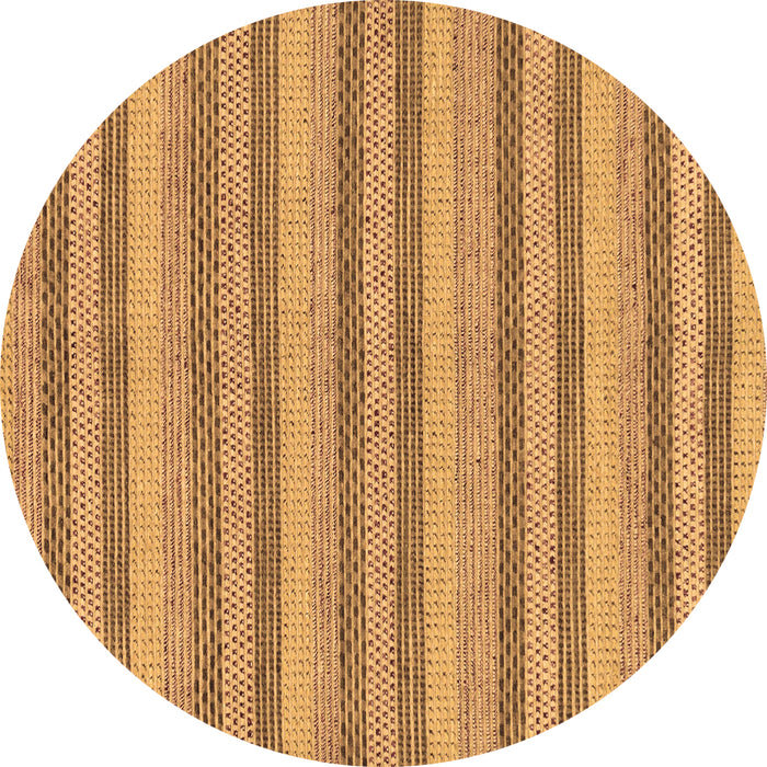 Round Oriental Brown Modern Rug, abs289brn