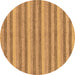 Round Oriental Brown Modern Rug, abs289brn