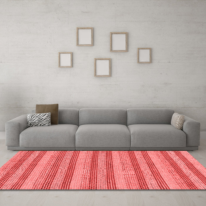 Modern Red Washable Rugs