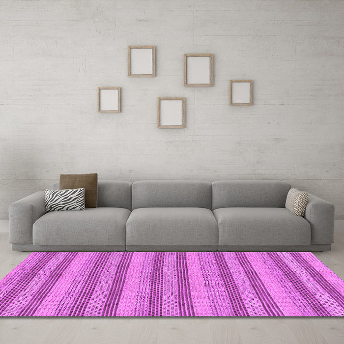 Machine Washable Oriental Purple Modern Area Rugs in a Living Room, wshabs289pur