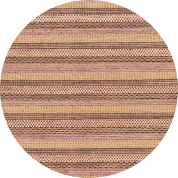 Round Abstract Chestnut Red Oriental Rug, abs289