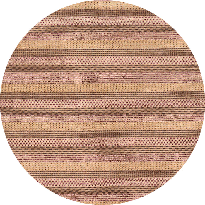 Round Abstract Chestnut Red Oriental Rug, abs289