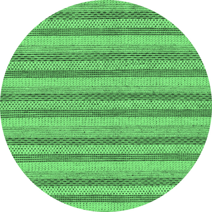 Round Oriental Emerald Green Modern Rug, abs289emgrn