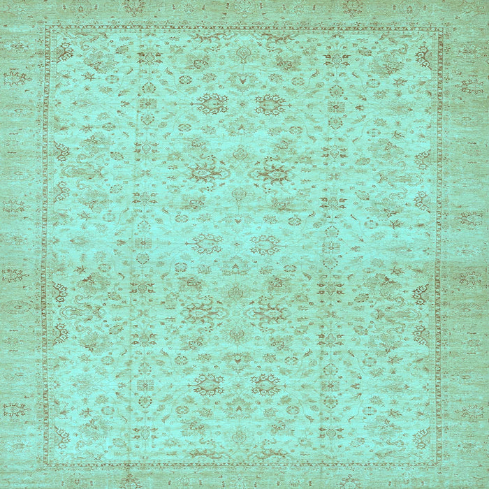 Square Oriental Light Blue Traditional Rug, abs28lblu