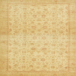 Square Abstract Chrome Gold Yellow Oriental Rug, abs28