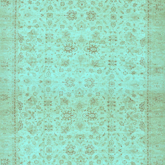 Machine Washable Oriental Light Blue Traditional Rug, wshabs28lblu