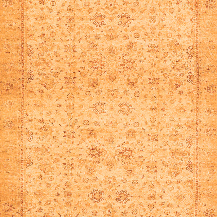 Machine Washable Oriental Orange Traditional Area Rugs, wshabs28org