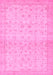 Machine Washable Oriental Pink Traditional Rug, wshabs28pnk