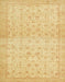 Abstract Chrome Gold Yellow Oriental Rug, abs28