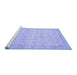 Sideview of Machine Washable Oriental Blue Traditional Rug, wshabs28blu