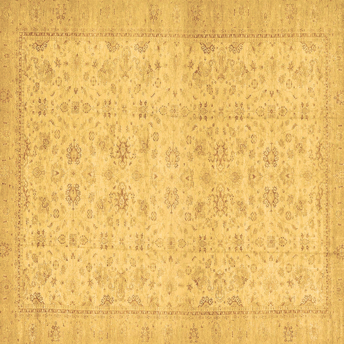 Square Machine Washable Oriental Brown Traditional Rug, wshabs28brn