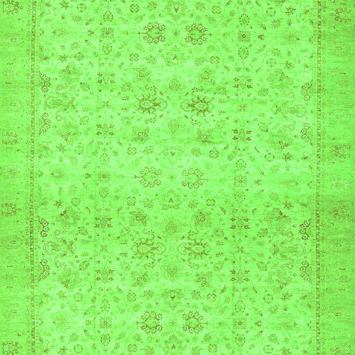 Machine Washable Oriental Green Traditional Area Rugs, wshabs28grn