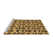 Sideview of Machine Washable Abstract Bakers Brown Rug, wshabs29