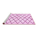 Sideview of Machine Washable Solid Pink Modern Rug, wshabs2900pnk