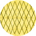 Round Solid Yellow Modern Rug, abs2900yw