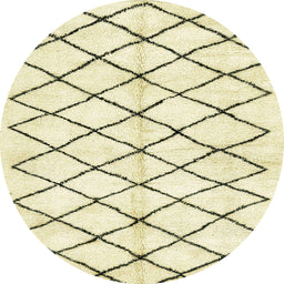 Round Machine Washable Abstract Brown Green Rug, wshabs2900