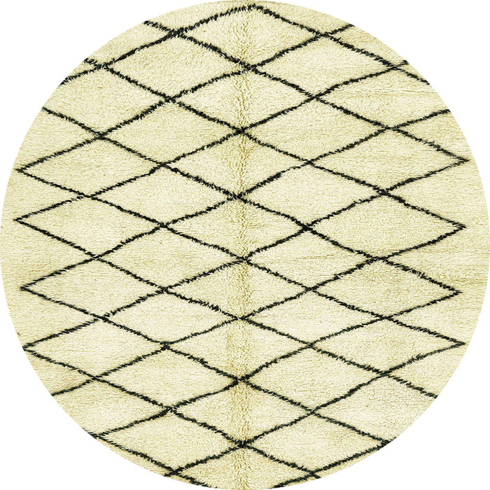 Round Machine Washable Abstract Brown Green Rug, wshabs2900